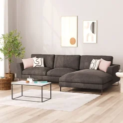 Ecksofa THILO rechts anthrazit