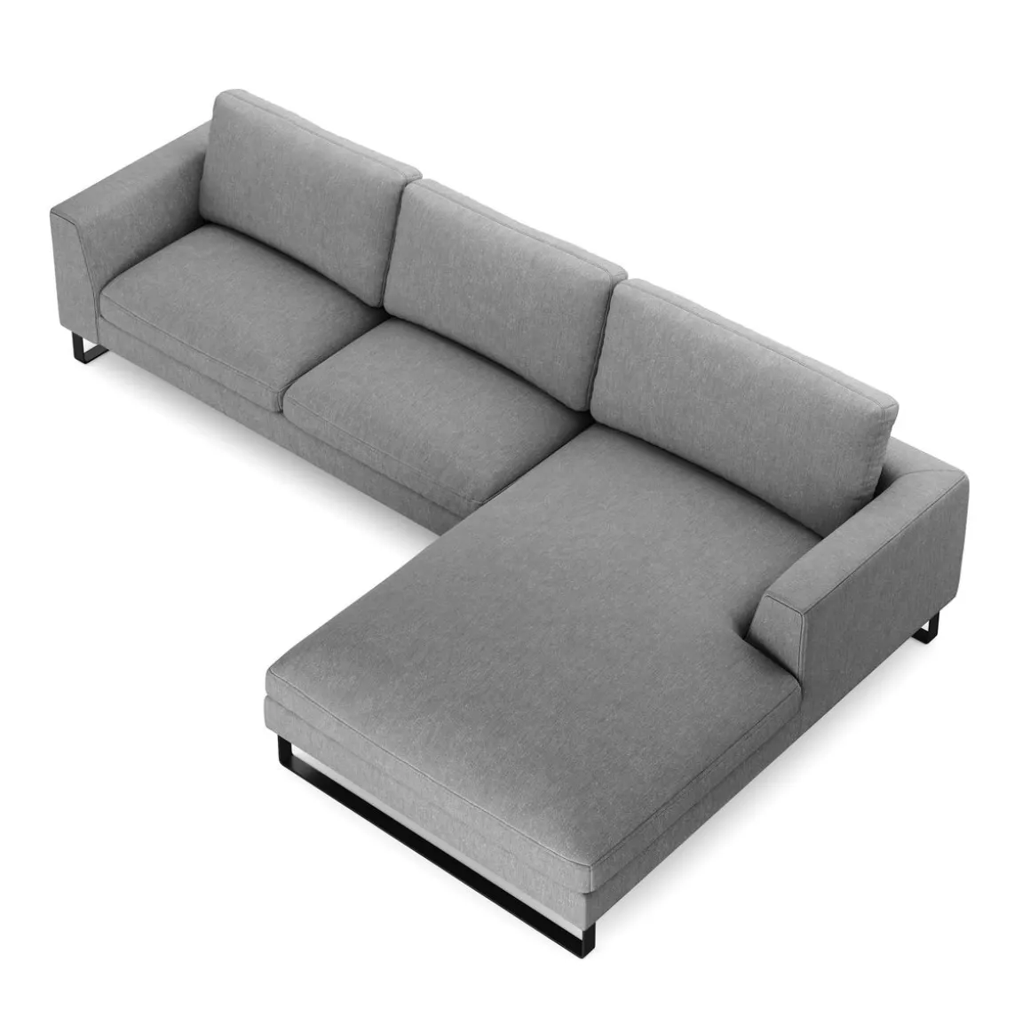 Ecksofa THILO rechts grau