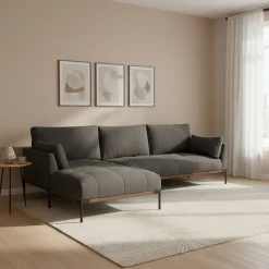 Ecksofa TIMBER links anthrazit