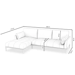 Ecksofa TIMBER links anthrazit