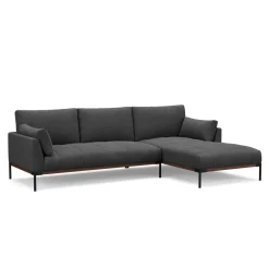 Ecksofa TIMBER rechts anthrazit