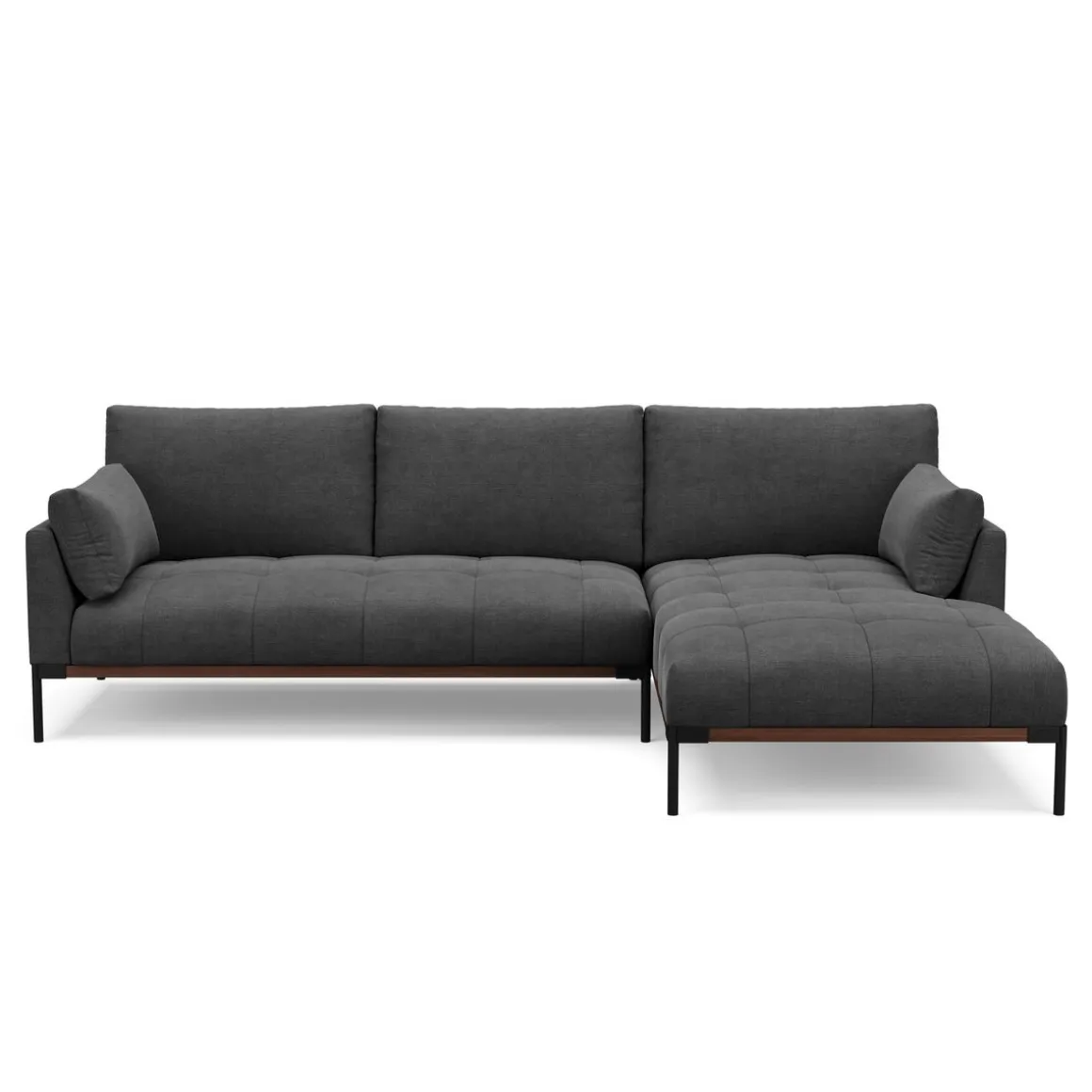 Ecksofa TIMBER rechts anthrazit