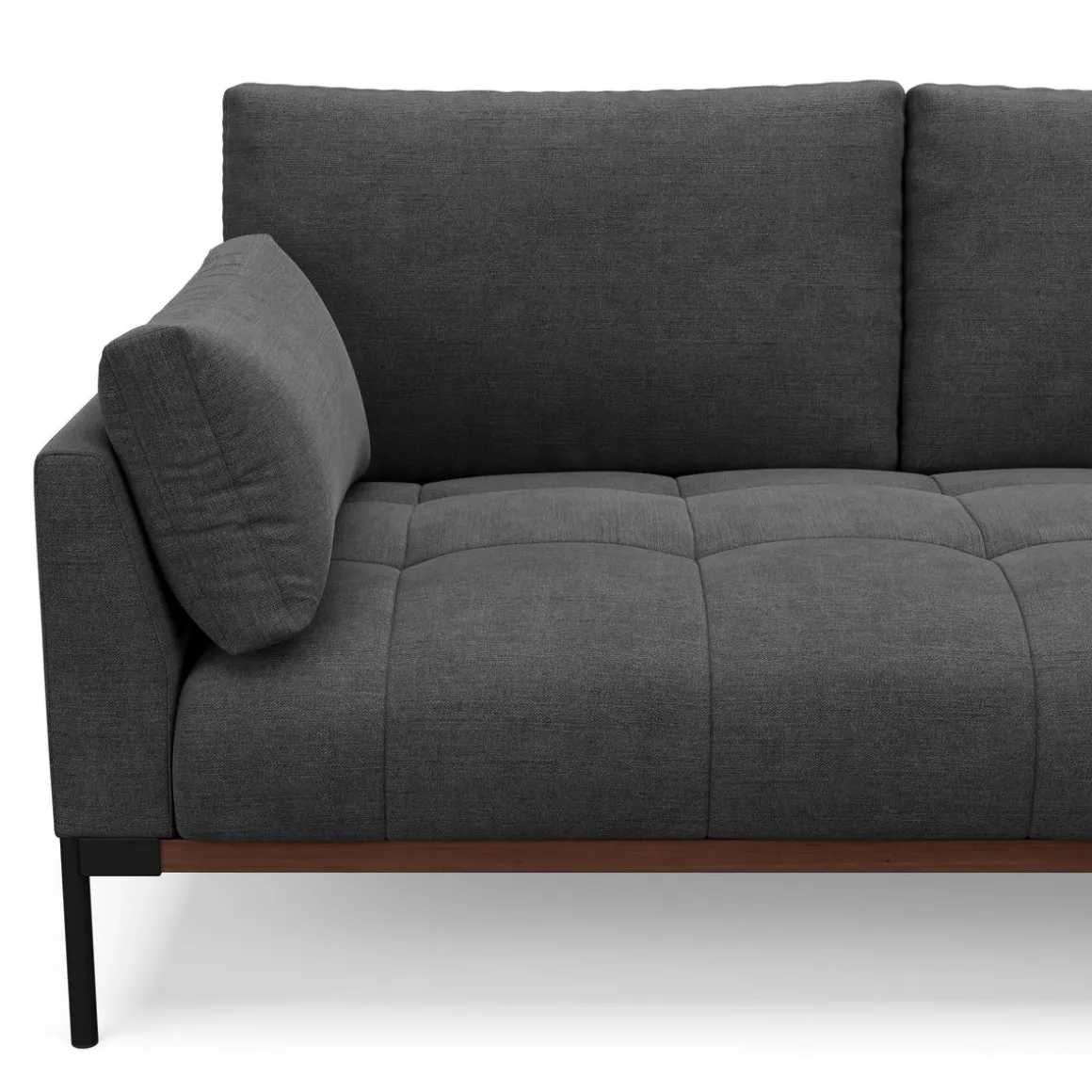 Ecksofa TIMBER rechts anthrazit