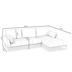 Ecksofa TIMBER rechts anthrazit