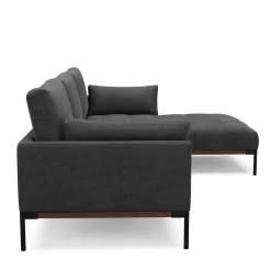 Ecksofa TIMBER rechts anthrazit