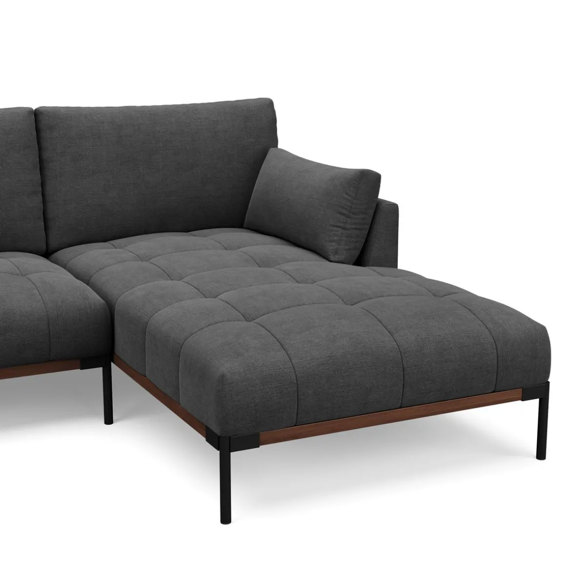 Ecksofa TIMBER rechts anthrazit