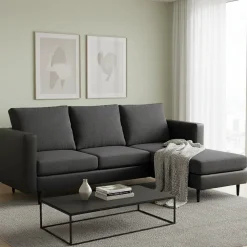 Ecksofa TYLER rechts anthrazit