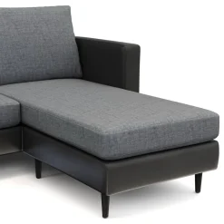 Ecksofa TYLER rechts grau