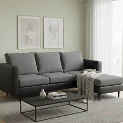 Ecksofa TYLER rechts grau