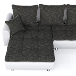 Ecksofa VEGAS anthrazit/weiss