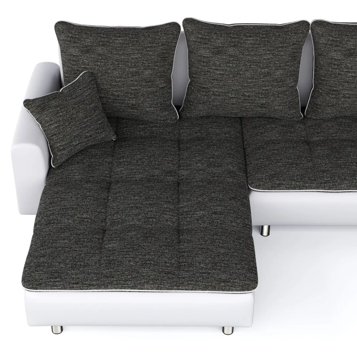 Ecksofa VEGAS anthrazit/weiss
