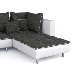 Ecksofa VEGAS anthrazit/weiss