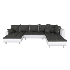 Ecksofa VEGAS anthrazit/weiss