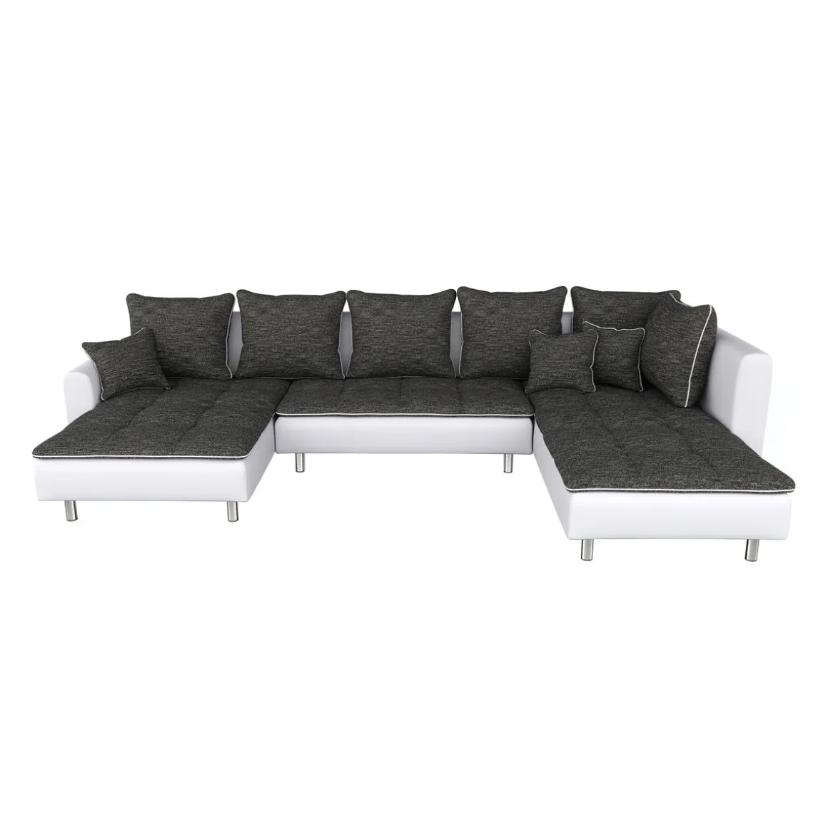 Ecksofa VEGAS anthrazit/weiss