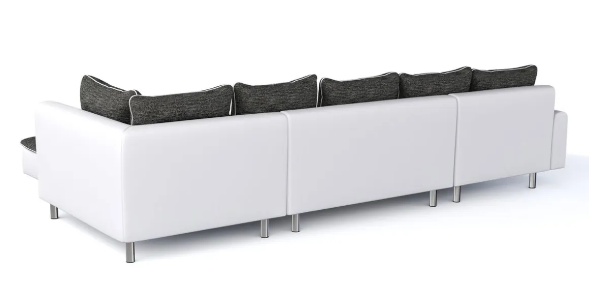 Ecksofa VEGAS anthrazit/weiss