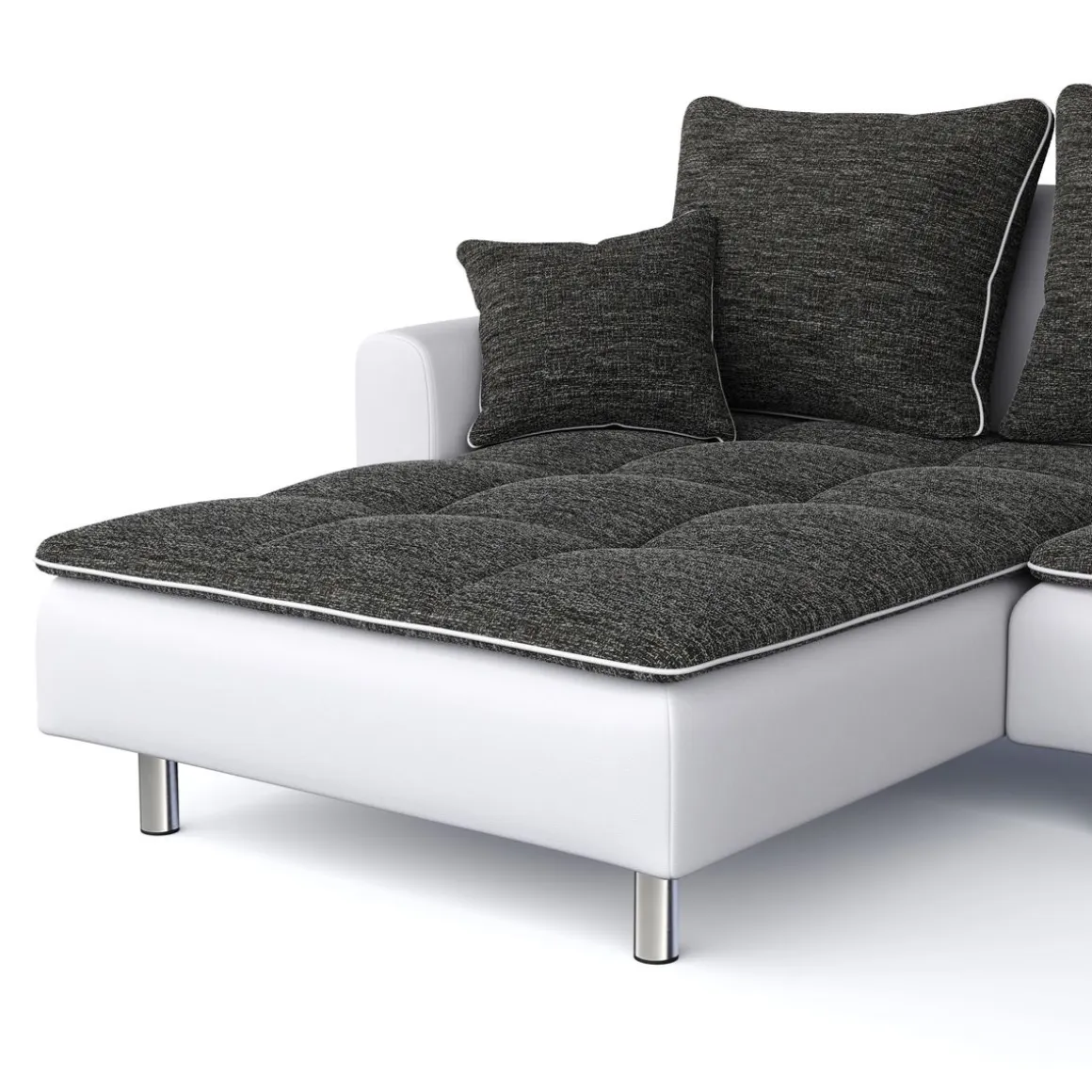 Ecksofa VEGAS anthrazit/weiss