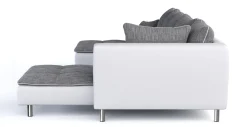 Ecksofa VEGAS grau/weiss