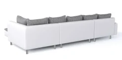Ecksofa VEGAS grau/weiss
