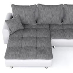 Ecksofa VEGAS grau/weiss