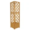 Eckspalier mit Blumenkasten 40 x 40 x 150 cm natur