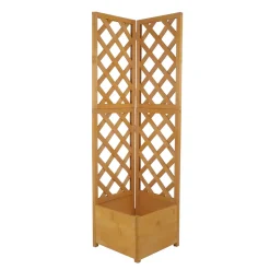 Eckspalier mit Blumenkasten 40 x 40 x 150 cm natur