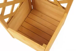 Eckspalier mit Blumenkasten 40 x 40 x 150 cm natur