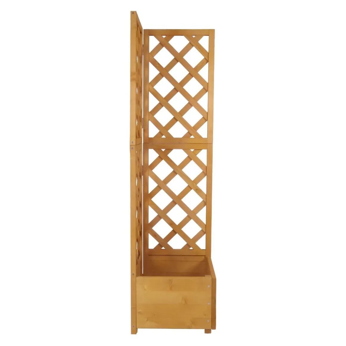 Eckspalier mit Blumenkasten 40 x 40 x 150 cm natur