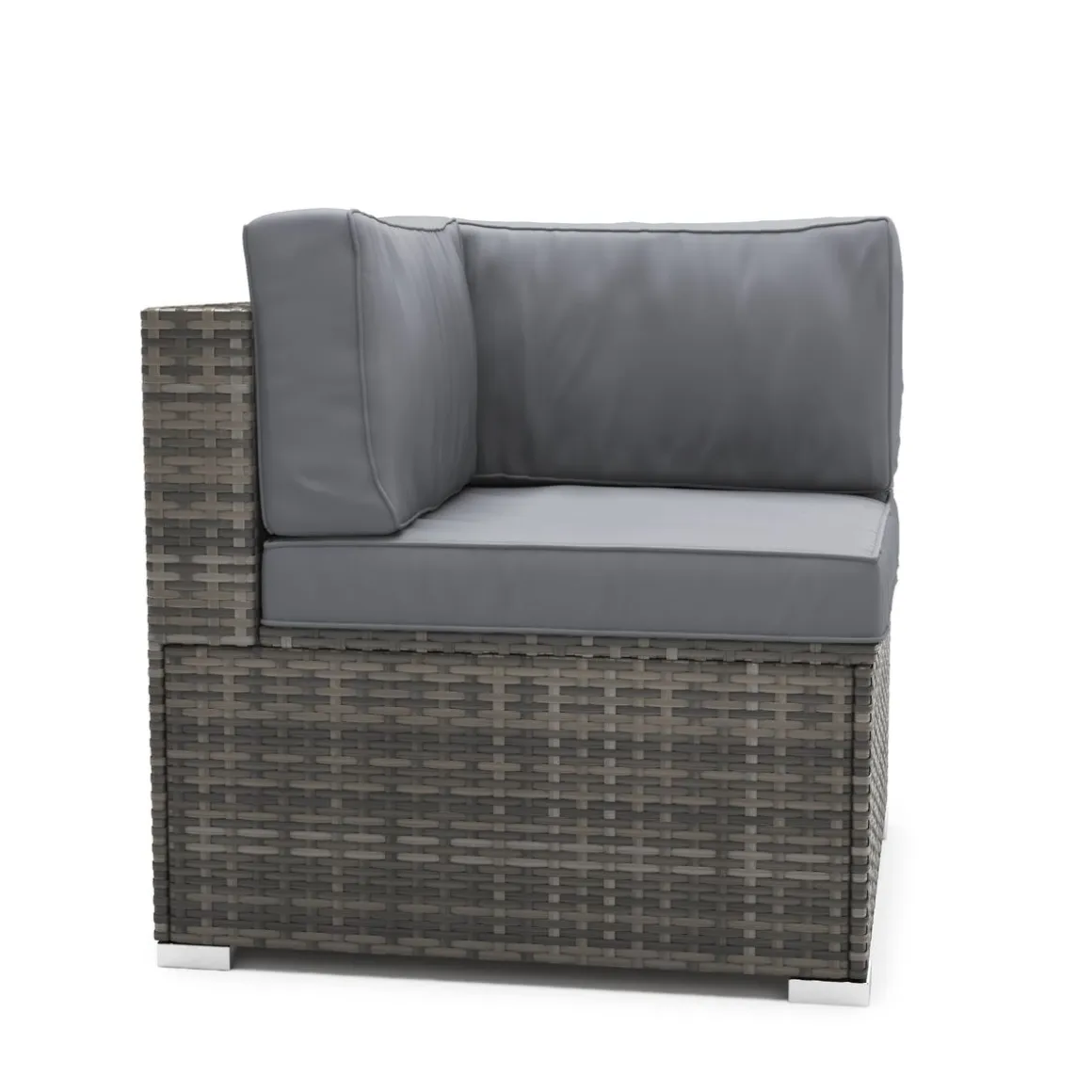 Eckteil Rattanlounge KRETA grau/anthrazit