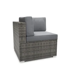 Eckteil Rattanlounge KRETA grau/anthrazit