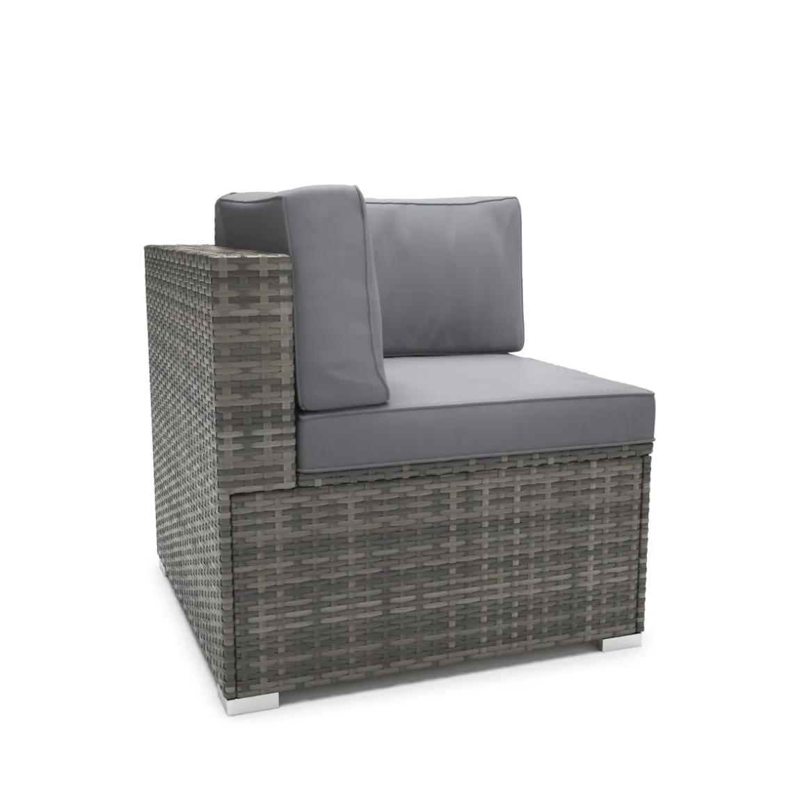 Eckteil Rattanlounge KRETA grau/anthrazit