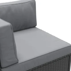 Eckteil Rattanlounge LINDOS schwarz/anthrazit