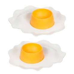 Eierbecher Ostern 2er Set weiss/gelb