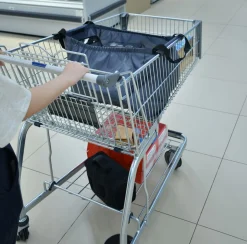 Einkaufswagentasche mit Kühlfach 40L grau