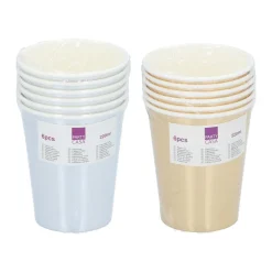 Einwegbecher Metallic 220 ml 6er Set