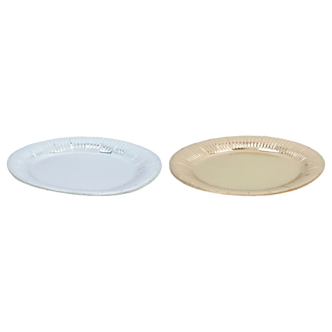 Einwegteller Metallic 23 cm 6er Set