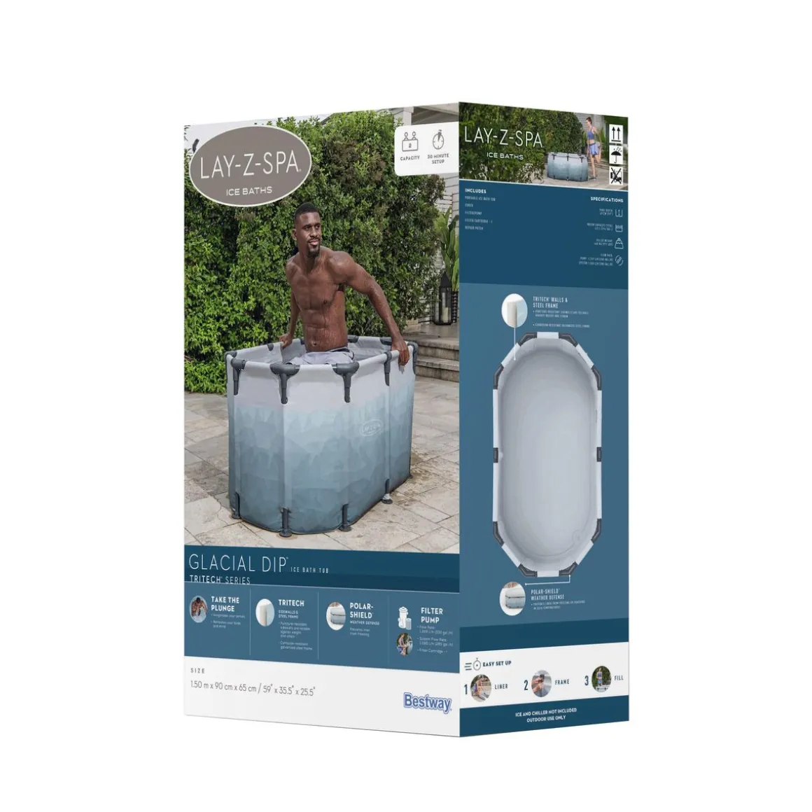 Eisbad Lay-Z-Spa GLACIAL DIP oval 150 x 90 x 65 cm