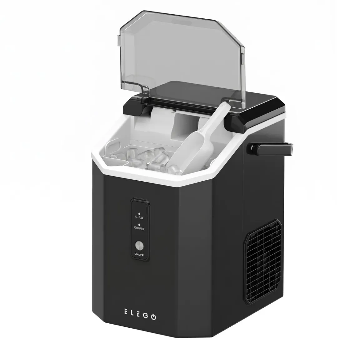 Eiswürfelmaschine ROSFO schwarz 1.1L - 15 kg / 24 h