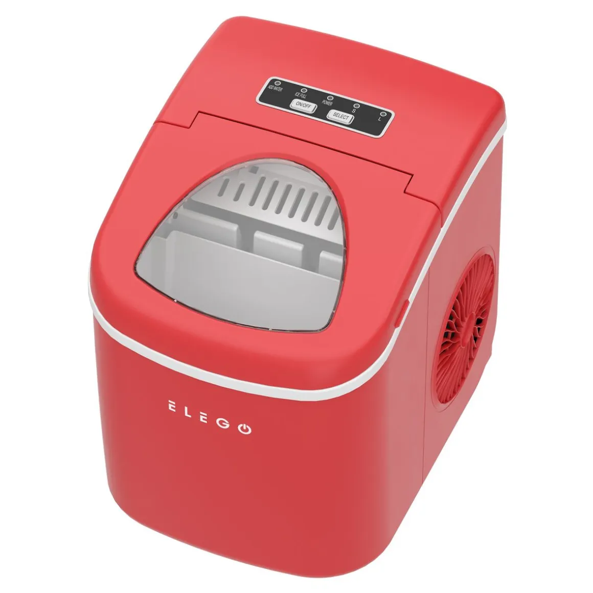 Eiswürfelmaschine rot 1.2L - 12 kg / 24 h