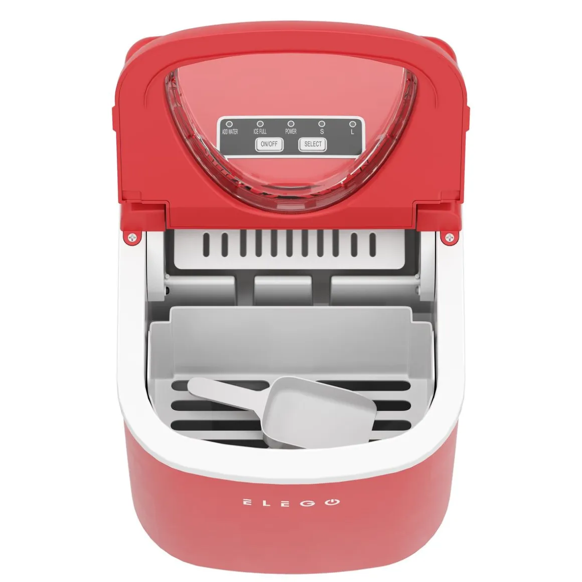 Eiswürfelmaschine rot 1.2L - 12 kg / 24 h
