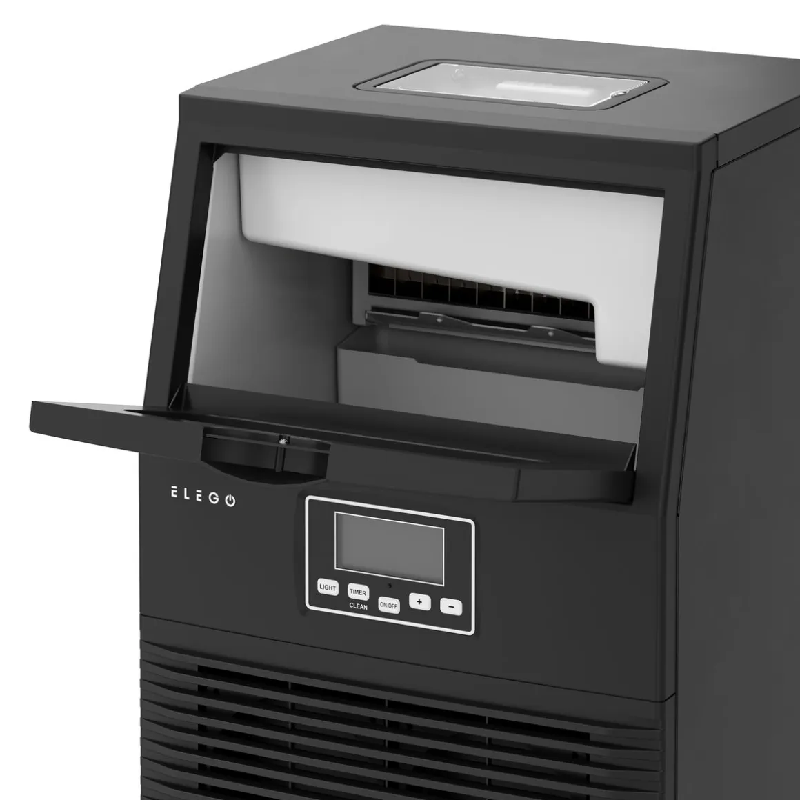 Eiswürfelmaschine schwarz 38 kg / 24 h