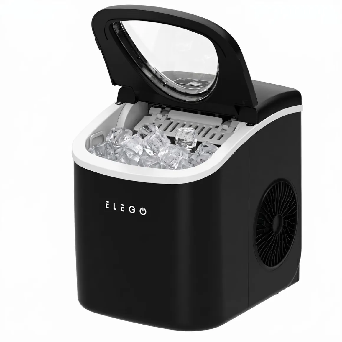 Eiswürfelmaschine schwarz 1.2L - 12 kg / 24 h