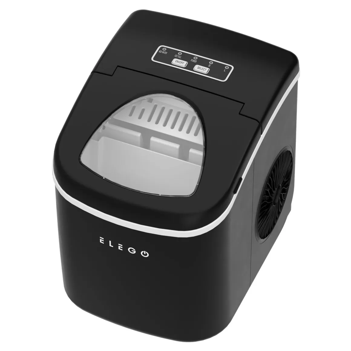 Eiswürfelmaschine schwarz 1.2L - 12 kg / 24 h