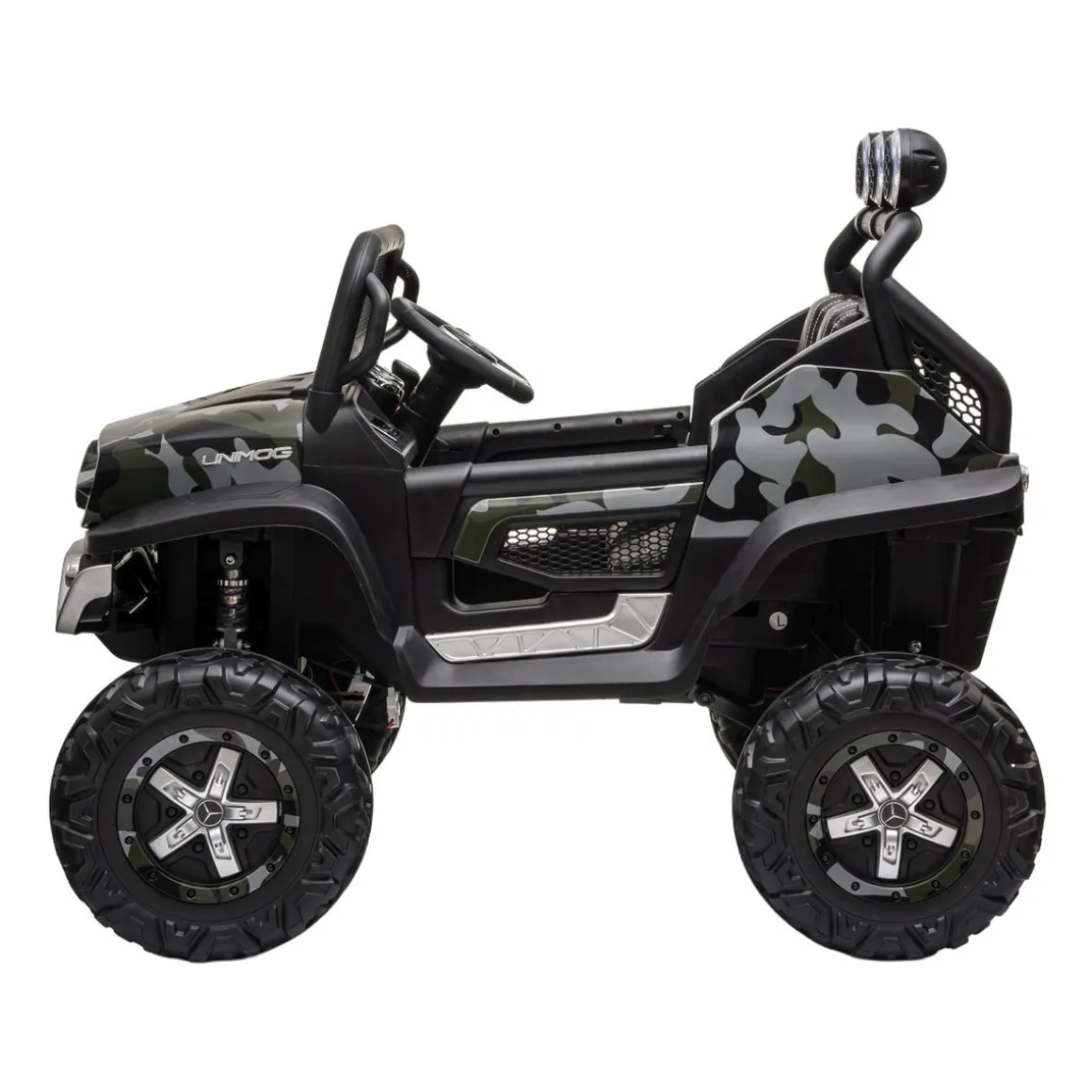 Elektroauto Kinder Mercedes Unimog camouflage