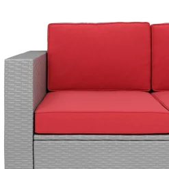 Ersatzkissen für Rattanlounge VENEZIA rot