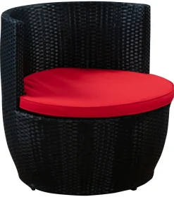 Ersatzkissen Rattangarnitur MANHATTAN rot 2er Set