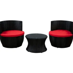 Ersatzkissen Rattangarnitur MANHATTAN rot 2er Set