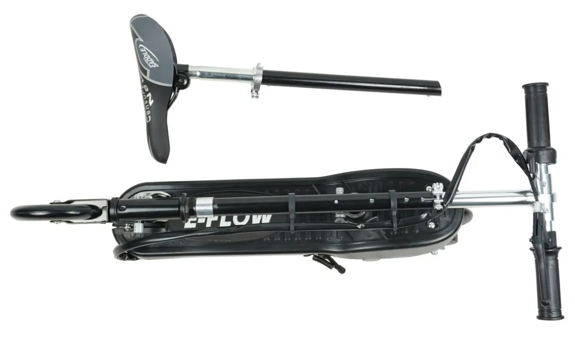 E-Scooter schwarz mit Sitz