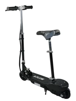 E-Scooter schwarz mit Sitz