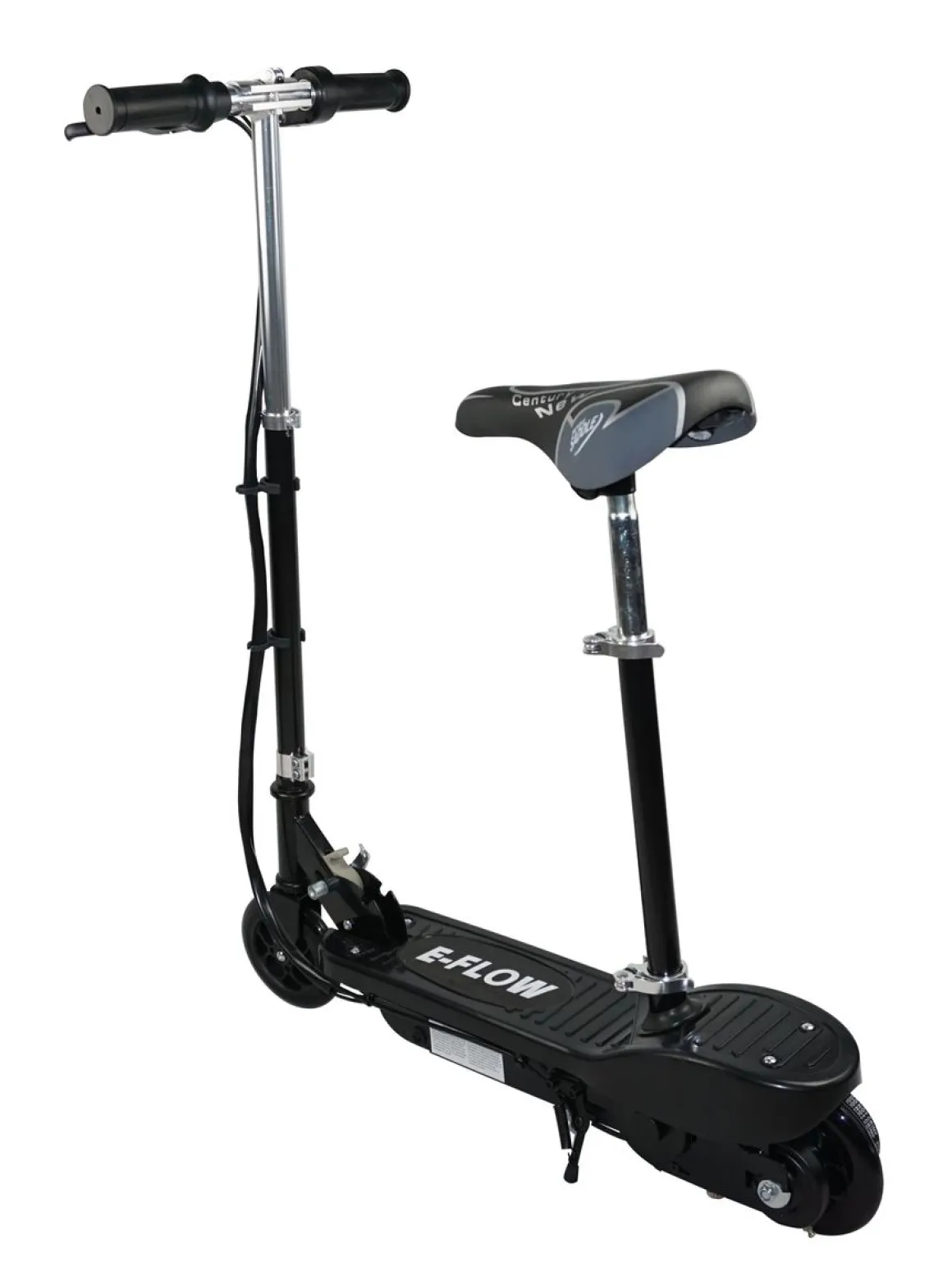 E-Scooter schwarz mit Sitz