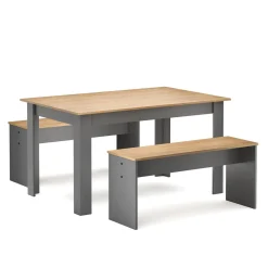 Essgruppe BRENO 3-teilig anthrazit/braun